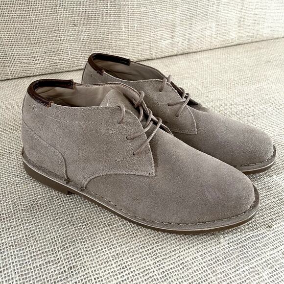 Kenneth Cole Real Deal Tan Suede Chukka Boots Lace Up Women's Size 5 - Picture 1 of 11